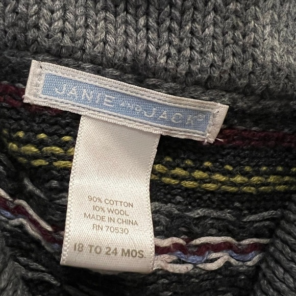 JANIE & Jack beautiful, Alpine style sweater with geometric print - Picture 4 of 4